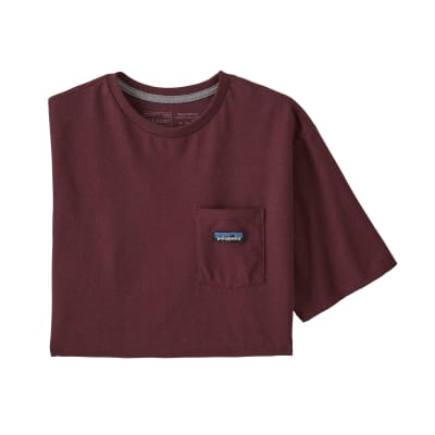 Polera Patagonia Hombre P-6 Label Pocket Responsibili-Tee Rojo1