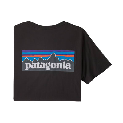 Polera Patagonia Hombre P-6 Logo Organic T-Shirt negro2
