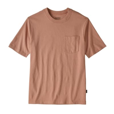 Polera Patagonia Hombre Organic Cotton Midweight Pocket Tee Rosado1