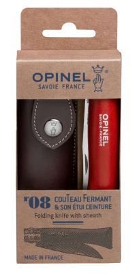 CUCHILLO OPINEL N°8 TREKKING ROJO CON FUNDA1