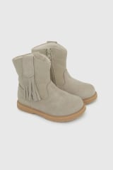 Bota cowboy niña beige
