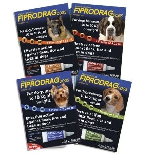 Fiprodrag Perros para Pulgas y Garrpatas