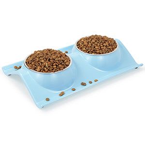 Plato Doble Comedero o bebedero Antiderrame 38*25 cm