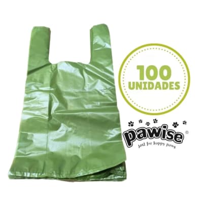 Pawise Bolsas Biodegradables 100 Unidades con manga de 36 x 19,5cm.1
