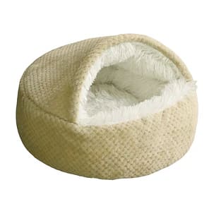 Cama Cueva Iglú Beige Para Gatos 50 cm1
