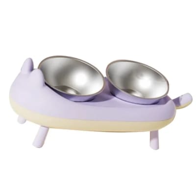 Comedero Doble Con Forma De Gatito 30 cm