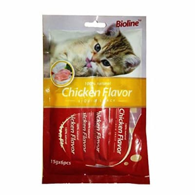 Bioline Snack Cremoso Pollo 6 Unidades 90 gr1