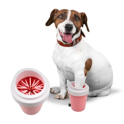 .Pawise Limpiador De Patitas Rosa 14x9,5 cm1