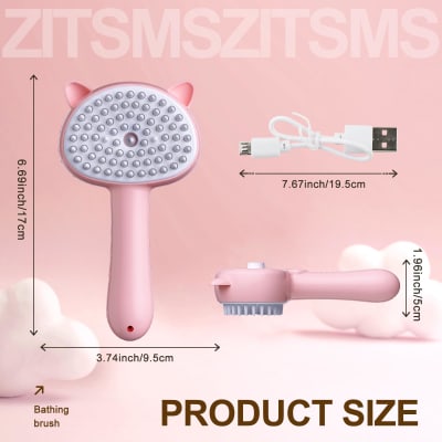 Cepillo Vapor Autolimpiante Rosado 18x9 cm1