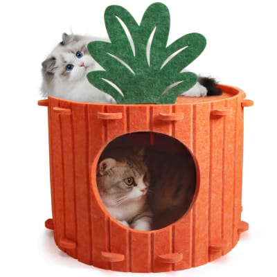 Casa para Gatos de Fieltro Zanahoria 40x30 cm1