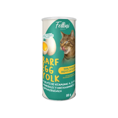Fellini Snack Barf Yema Huevo Gato x 80 gr1