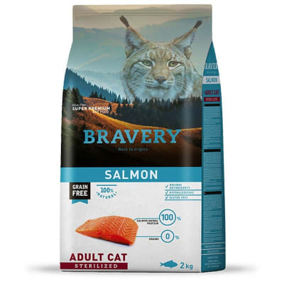 Bravery Salmon Gato Adulto Sterilized 2 kg