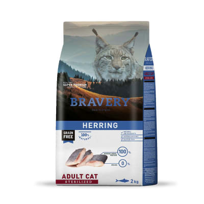 Bravery Herring Gato Adulto Esterilizado 2 kg