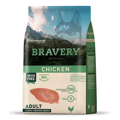 Bravery  Perro Pollo Adulto large/medium 4 kg1