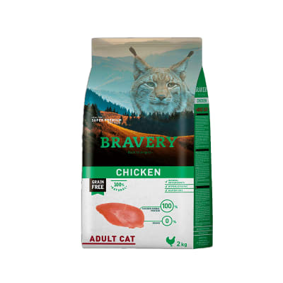 Bravery Pollo gato adulto 2 kg