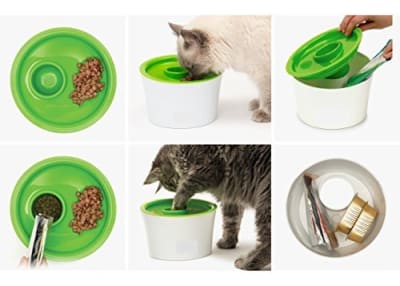 Plato con Triple Función para Gatos