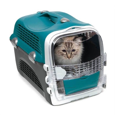 Catit Cabrio Caja Transportadora Turquesa 51x33x35 cm
