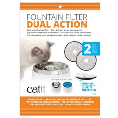 Filtro fuente de agua catit acero inoxidable 2 unidades