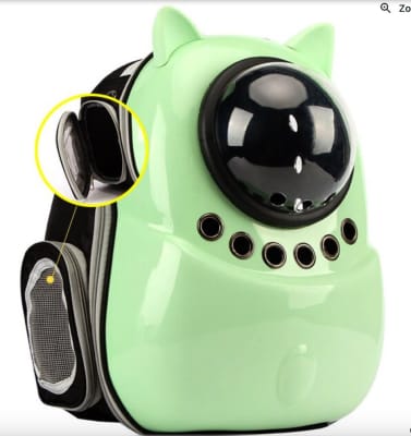 Mochila Astronauta Orejas Verde Alto 42x39x29 cm1