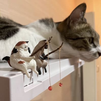 Adorno Gato Pescador 4 cm