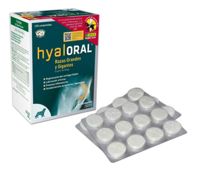 Hyaloral Raza Grande sobre 20 Kg 120 Comprimidos
