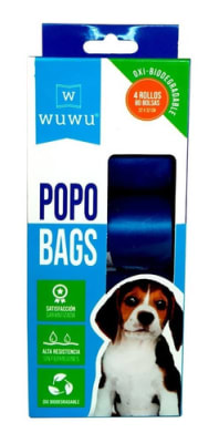 Wuwu Bolsas para Fecas 80 Unidades Oxibiodegradables.