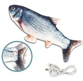 Pez Salmón Móvil con Carga USB y Catnip 30 cm