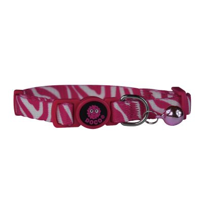 Doco Collar Gato Rosado Cebra1
