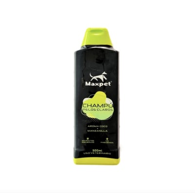 Maxpet Shampoo Pelos Claros Coco y Manzanilla 500 ml1