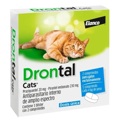 Drontal Antiparasitario interno para Gatos Caja 2 Comprimidos1