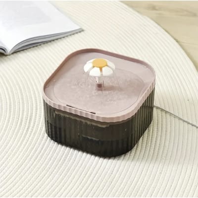 Bebedero Fuente Flor de Agua 2,5 Lts Rosada1