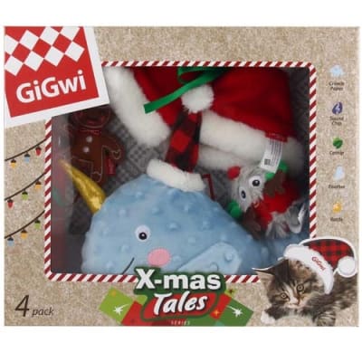 .GiGwi Pack Navideño para Gatos 4 Piezas
