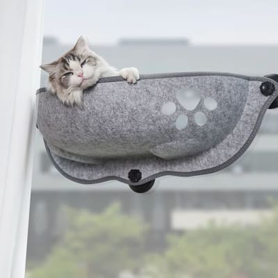 Hamaca Gato Fieltro Gris 67x25x25 cm