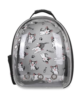 Mochila Transparente con Gatos Ploma