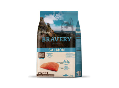 Bravery Salmón Puppy Large/Medium 12 kg