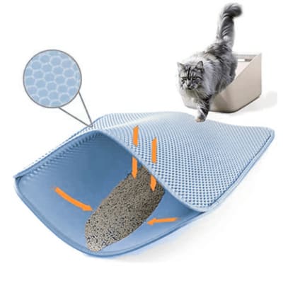 Alfombra Doble Capa para Gatos Atrapan Arena 55x40 cm