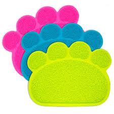 Alfombra Patitas Varios 35 x 29 cm Turquesa, Verde, Rosado