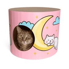 Refugio Rascador Casa Luna Rosado 33 cm Alto1