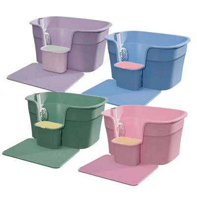 Baño semi cerrado con alfombrilla 63,2 cm largo