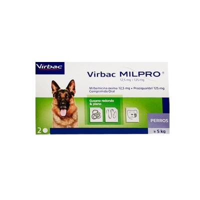 Milpro Antiparasitario 1 comprimido Perros Más de 5 Kg.