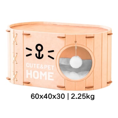 Cama Nido para Gatos Color Rosa 60x40x30 cm1