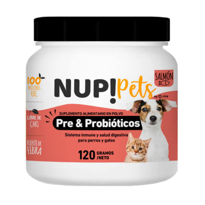 Nup! Pets Pre y Probióticos 120 gr Sabor Salmón1