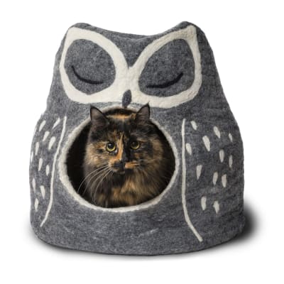 Karma Cat Cueva Buho Gris Base de 40 cm