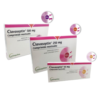 Clavaseptin 10 Comprimidos Amoxicilina + Ácido clavulánico. Masticables