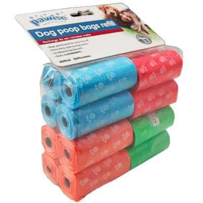 Bolsas Fecas Pawise 16 Rollos de 20 Unidades