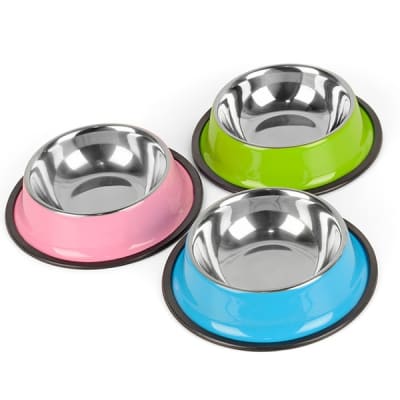 Plato Acero inoxidable Perro Grande Colores 2.900 ml