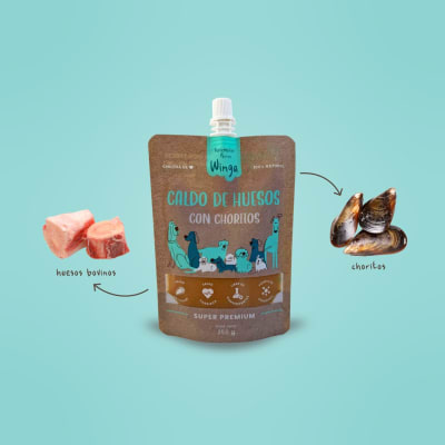 Winga Caldo de Hueso con Chorito Perro 250 gr