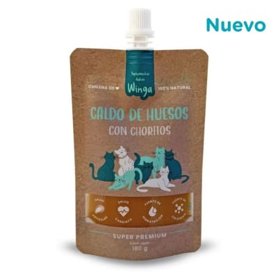 Winga Caldo de Huesos con Choritos para Gato 180 ml