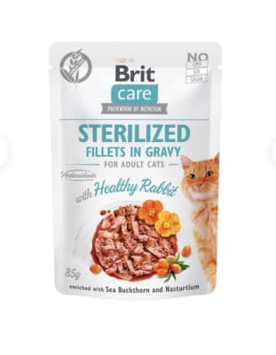 Brit Sobre Gato Esterilizado con Conejo 85 gr