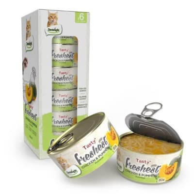 6 Latas Freshest Pollo y Zapallo para gatos 80 gr c/u